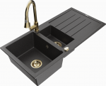 Plautuvė su virtuviniu mai&scaron;ytuvu Mexen Andres, granitas, 100 cm x 50 cm x 20 cm, granito sp.