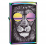 Žiebtuvėlis Zippo Lion in Sunglasses 151CI407606, pilka sp./įvairių spalvų