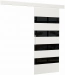 Durys ADRK Milou 86, stumdomosioms vidaus durims, 205 cm x 86 cm, balta sp./juoda sp.