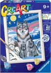 Tapymas pagal skaičius Ravensburger CreArt Wolf, įvairių spalvų