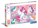 Dėlionė Clementoni Noli Jolly Unicorn 28525, 42 cm x 62 cm, 24 vnt., įvairių spalvų