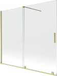 Vonios sienelė Mexen Velar II, 150 cm x 180 cm, brushed gold/grūdintas