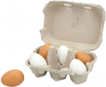 Žaisliniai virtuvės reikmenys, kiau&scaron;inių rinkinys VIGA Wooden Eggs 59228