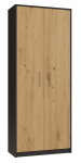 Spinta Oliv 2D, antracito sp./ąžuolo sp., 35 cm x 74 cm x 180 cm