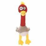 Žaislas &scaron;uniui, pliu&scaron;inis Beeztees Bird Dodo 619414, 27 cm, pilkas, 27