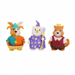 Figūrėlių rinkinys Lil Woodzeez Famileez Royal Friends WZ6844Z, 3 vnt., ruda sp./žalia sp./oranžinė sp.