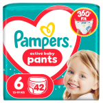 Sauskelnės-kelnaitės Pampers Active Baby, 6 dydis, 13 - 19 kg, 42 vnt.