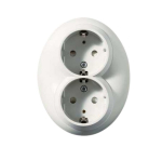 Ki&scaron;tukinis lizdas Schneider Electric Renova WDE006885, su įžeminimu, IP20, balta sp.