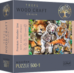 Medinė dėlionė Trefl Wikl Cats in The Jungle 20152T, 375 cm x 254 cm, 500 vnt., įvairių spalvų