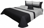 Lovatiesė NM45-C, juoda sp./pilka sp., 220 cm x 240 cm