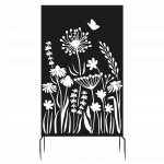 Dekoratyvinė tvorelė 4IQ Meadow, 100.4 cm x 25 cm x 186 cm, juoda sp.