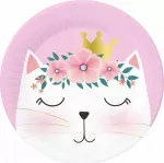 Vienkartinės lėk&scaron;tės GoDan Cats, &Oslash; 18 cm, 6 vnt.