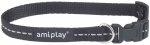 Antkaklis &scaron;unims Amiplay Reflective, juoda, 200 - 350 mm x 10 mm, 20-35