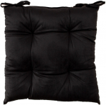 Kėdžių pagalvėlė Home4you Velvet P0068289, juoda sp., 40 cm x 40 cm