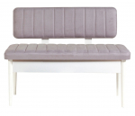 Prie&scaron;kambario suoliukas Kalune Design Vina 0701-2, balta sp./pilka sp., 110 cm x 46 cm x 85 cm
