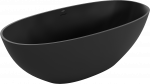 Vonia, laisvai pastatoma Mexen Bari, 165 cm x 75 cm x 55 cm, ovalas, juoda sp.