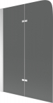 Vonios sienelė Mexen Felix II, 80 cm x 140 cm, chromo sp./grafito sp./grūdintas