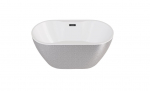 Vonia, laisvai pastatoma Besco Navia Glam, 150 cm x 80 cm x 60 cm, ovalas, sidabro sp.