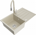 Plautuvė su virtuviniu mai&scaron;ytuvu Mexen Bruno Beige, granitas, 79 cm x 49 cm x 20 cm, beige