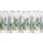 Dieninė užuolaida Cloe, balta sp./geltona sp./žalia sp., 150 cm x 30 cm