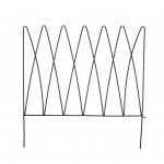 Dekoratyvinė tvorelė 4IQ 8714982276477, 58 cm x 0.6 cm x 57.7 cm, juoda sp.