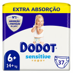 Sauskelnės Dodot Sensitive, 6 + dydis, 14 kg, 37 vnt.