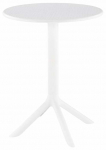 Lauko stalas Calvo, balta sp., 60 cm x 60 cm x 72 cm