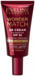BB kremas Eveline Cosmetics Wonder Match, SPF 50, 02 vanilla, 30 ml