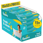 Drėgnos servetėlės kūdikiams Pampers Fresh & Clean, 780 vnt.