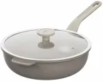 Keptuvė su dangčiu, su dangčiu BergHOFF Dune Wok, &Oslash; 28 cm, aliuminis/silikonas/grūdintas stiklas, rusva sp.