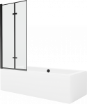 Vonia, su sienele su sienele, laisvai pastatoma Mexen Cube, 180 cm x 80 cm x 39 cm, stačiakampis, balta