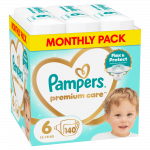 Sauskelnės Pampers Premium Care, 6 dydis, 13 - 18 kg, 140 vnt.