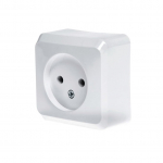 Ki&scaron;tukinis lizdas Schneider Electric Prima WDE001000, be įžeminimo, balta sp.