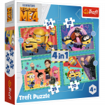 Dėlionė 4in1 Trefl Minions, 28.5 cm x 20.5 cm, 207 vnt., įvairių spalvų