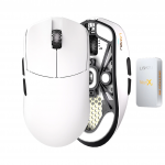 Belaidė žaidimų pelė Lamzu Maya X Wireless MAYA-X-8K-WHT, 2.4ghz / usb, balta sp.