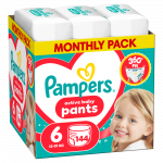 Sauskelnės-kelnaitės Pampers Active Baby, 6 dydis, 13 - 19 kg, 144 vnt.