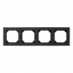 Keturvietis rėmelis Liregus Epsilon, juodas matinis stiklas