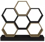 Pastatoma lentyna Kalune Design Cicek 322RTC1101, ąžuolo sp./juoda sp., 109 cm x 29.5 cm x 120 cm