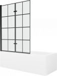 Vonia su sienele, įmontuojama Mexen Cubik, 170 cm x 70 cm x 40 cm, stačiakampis, balta sp./juoda sp.