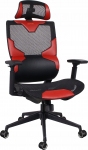 Žaidimų kėdė Cortek Vision, 73 x 73 x 123 - 133 cm, juoda sp./raudona sp.