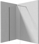 Du&scaron;o sienelė Deante Prizma Walk-in, 80 cm x 195 cm, titanium/grūdintas