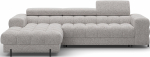 Kampinė sofa - lova Felro Pellerito 20, pilka sp., kairinė, 181 x 285 cm x 93 cm