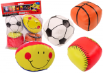 Kamuoliukų rinkinys beisbolo/futbolo/krep&scaron;inio Lean Toys Sports, 9 cm, 4 vnt.