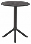 Lauko stalas Calvo, juoda sp., 60 cm x 60 cm x 72 cm