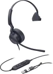 Laidinės ausinės Yealink UH42 Mono Teams USB-C/A 1308216, juoda sp.