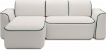 Kampinė sofa Ume, balta sp., 190 x 287 cm x 88 cm