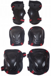 Apsaugos priemonių komplektas KUBIsport 3in1, XS, juoda sp.