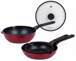 Keptuvių komplektas, su dangčiu Ambition Noel Qualum Basic, &Oslash; 28 cm, aliuminis/plastikas/stiklas