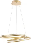 &Scaron;viestuvas lubų Candellux Lighting Santa 31-54036, LED, 3000 - 6500 &deg;K, 1 x 32 W, balta sp. / aukso sp.