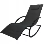 Lauko gultas Rodi, juoda sp., 175 cm x 63 cm x 92 cm